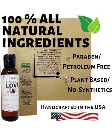 Buy All Natural Sensual Massage Oil for Couples | Aphrodisiac Body Oil | Organic Coconut Oil Blend - Love & Lust by NaturalzCo - 4 FL OZ - Buy Online on GoSupps.com