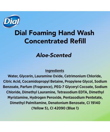 Dial Foaming Hand Wash Concentrated Refill 8 Pack - Aloe-scented 6.72 fl oz with Aloe Vera Extract - Buy Online on GoSupps.com