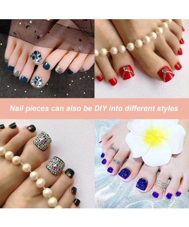 120 Pieces Light Pink False Toenails Kit - 12 Sizes Artificial Toe Nail Tips for Nail Art & Design Display International Shipping Available - Buy Online on GoSupps.com