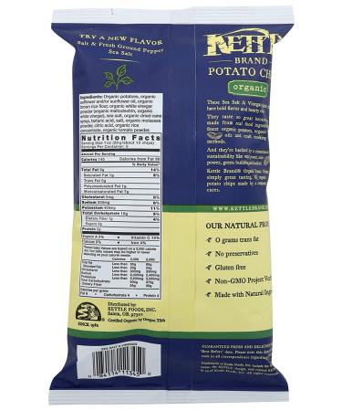 Buy Kettle Foods Organic Sea Salt & Vinegar Potato Chips - 5 oz - Buy Online on GoSupps.com