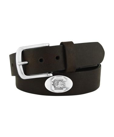 Zeppelin Products Inc. NCAA South Carolina Fighting Gamecocks Leather Concho Belt Brown 36