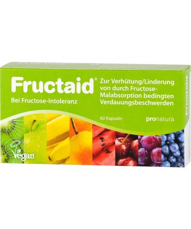 Pro Natura Fructaid - 60 Capsules for Fructose Intolerance | Relief & Prevention of Fructose Malabsorption - International Shipping Available - Buy Online on GoSupps.com
