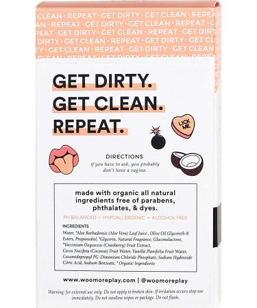 Woo More Play Freshies All-Natural Feminine Intimacy Towelette Wipes with Coconut Oil and Aloe Vera - Promotes Feminine Health, Alleviates Irritation - Vegan and Cruelty Free - 20ct (Pack of 2) - Buy Online on GoSupps.com