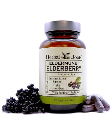 Herbal Roots Eldermune Elderberry - 65X Concentrated - Made with Elderberries Sambucus Negras - Equivalent to 65 000mg of Fresh Elderberry per Serving