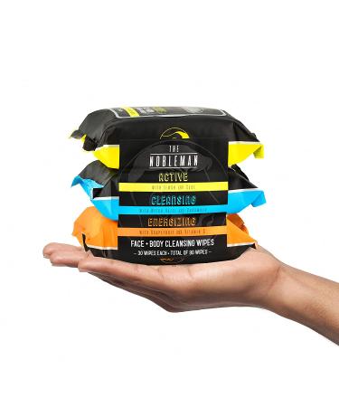 Men's Active Cleansing Wipes - 3 Pack (90ct) - Buy Online on GoSupps.com