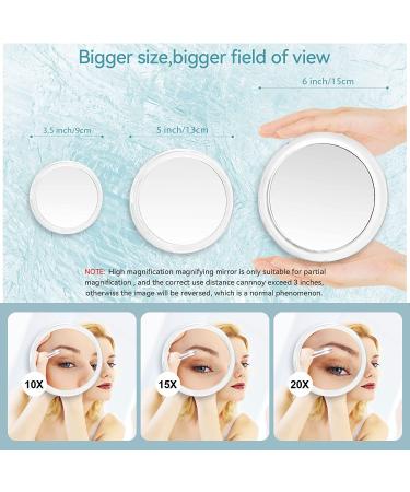 20x Magnifying Mirror with Suction Cup - Close Up Makeup Mirror for Precise Details - Super Magnification - 6 Dia - Clear - Buy Online on GoSupps.com