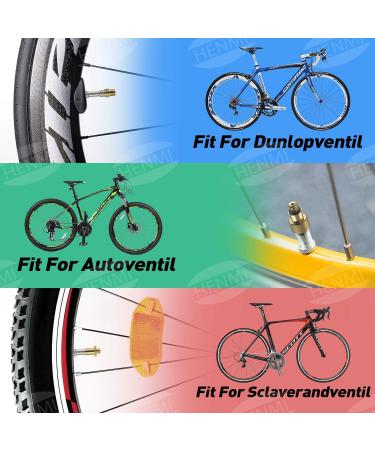 Henmi 12PC Bicycle Valve Adapters - French Valve Adapters for SV DV AV - Durable Accessories for Air Pumps & Bicycle Pumps - Buy Online on GoSupps.com