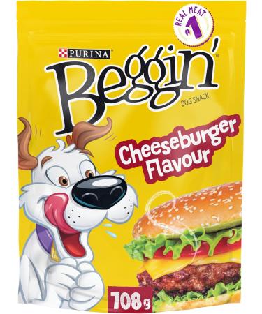 Beggin' Chew-rific Dog Treats Bacon and Cheese - 850 g Pouch (1 Pack) & Beggin' Strips Dog Treats Cheeseburger - 708 g Pouch (1 Pack) - Buy Online on GoSupps.com