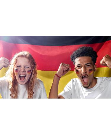 Groxuel Germany Flag Pack 150x90cm with Eyelet Makeup Pencil & Sunglasses | Ultimate Germany Fan Gear for EM 2024 - Buy Online on GoSupps.com