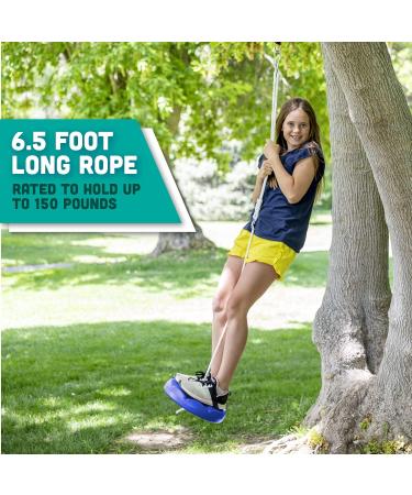 Squirrel Products Heavy Duty Blue Disc Tree Swing with Rope for Outdoor Play - Buy Online on GoSupps.com
