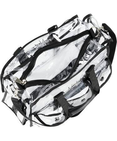 Nanshy Clear Makeup Bag for Artists | Large Travel Organizer with Zipper Handles & Compartments | Durable PVC Storage Solution - Buy Online on GoSupps.com