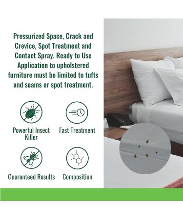 OnGuard Bedbug Killer Aerosol Spray Can 400g | Bed Bug Flea and Tick Killer | Pressurized Space Crack and Crevice Spot Treatment and Contact Spray | Ready to Use 1-Pack - Buy Online on GoSupps.com