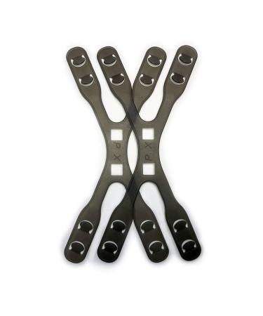 2 pieces of ears for masks adjustable ear saver ear hook for mouth protection mask band mask hook mask holder band extension (dark gray) (2)