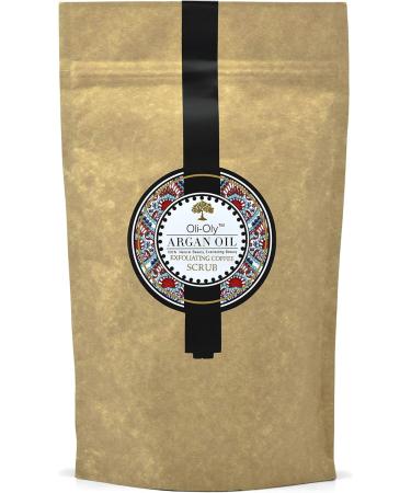 Oli-Oly Argan Oil Exfoliating Scrub for Face and Body with Fresh Scent | Natural Ingredients - For All Skin Types - Moroccan Argan - 150g - Buy Online on GoSupps.com