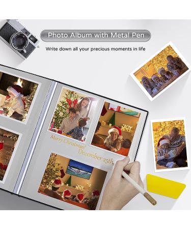 Popotop Large Self-Adhesive Photo Album - 40 Pages Black Scrapbook for DIY Projects - Perfect Gift for Mom, Family, Baby, and Wedding - Includes Metal Pen and Plastic Board - 13x12.6 - Buy Online on GoSupps.com
