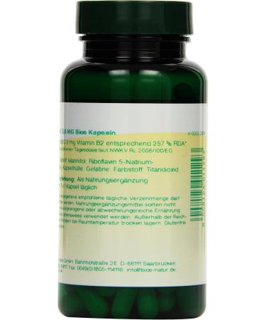 Bios Vitamin B2 3.6 mg - 100 Capsules for Optimal Energy & Metabolism | 1 Pack (27 g) - Shop Internationally - Buy Online on GoSupps.com
