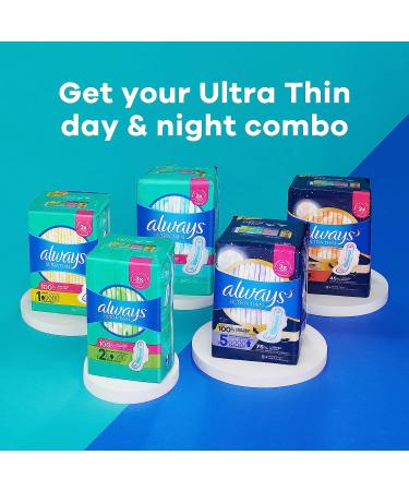 Always Maxi Feminine Pads Size 3 Extra Long Super Absorbency with Wings, Unscented - 33 Count - Buy Online on GoSupps.com