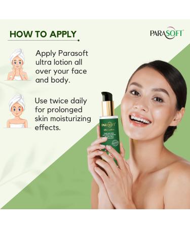 Parasoft Ultra Body and Hand Lotion for Dry Skin |Up To 72 Hours after Single Application | Made Of Hibiscus Extract Shea Butter Almond Oil Glycerin Vitamin E-100ml - Buy Online on GoSupps.com