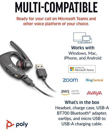 Plantronics Poly Voyager 5200 UC Wireless Headset & Charging Case - Bluetooth Headset with Noise-Canceling Mic - Amazon Exclusive - Buy Online on GoSupps.com