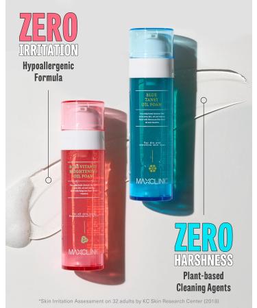 MAXCLINIC K-Beauty Rose Vitamin + Blue Tansy Oil Foam Gift Set | Daily Face Wash Oil Based Cleanser to Foam | Korean Skin Care Oil Cleanser for Dry Sensitive Skin - Buy Online on GoSupps.com