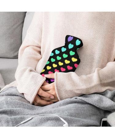 Color Love Hot Water Bottle with Plush Cover - Hand Warmer for Adults & Kids (26.5x15.3cm) | International Shipping Available - Buy Online on GoSupps.com