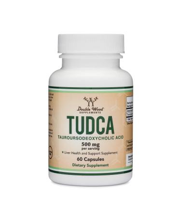 Double Wood Supplements TUDCA Liver Support Supplement 500mg Liver Health Aid for Detox and Cleanse - 60 Capsules