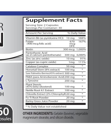 Gray Hair Reversal Pills - biotin Supplement - Anti Gray Hair Solution - Energy Vitamin biotin Supplement Hair Growth Products Biotin for Gray Hair Prevention Natural Hair Products 1 Bot 60 Caps - Buy Online on GoSupps.com