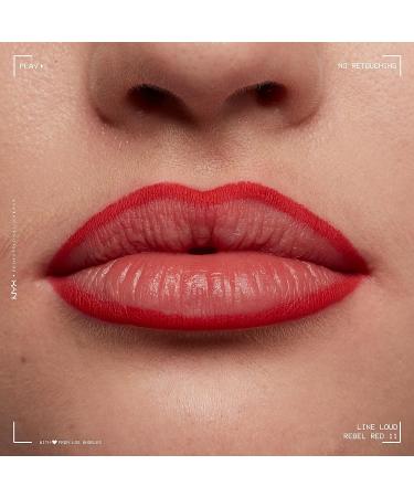 NYX PROFESSIONAL MAKEUP Line Loud Lip Liner - Rebel Red: Longwear Lip Pencil with Jojoba Oil & Vitamin E - Buy Online on GoSupps.com