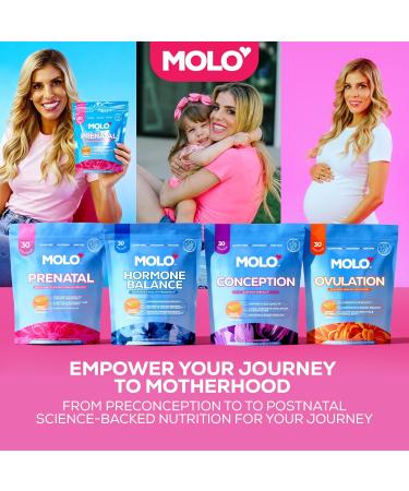 MOLO Conception Fertility Supplement for Women - CoQ10 Iodine Selenium Taurine Supporting Ovarian Health Ovulation 30 Stick Packs with Sweet Orange Flavor Vegetarian Gluten-Free & Non-GMO - Buy Online on GoSupps.com