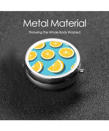 Portable Lemon Wedges Round Pill Box - 3 Compartment Organizer for Travel | Travel-Friendly Pill Storage - Buy Online on GoSupps.com