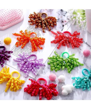 30 Pcs Boutique Baby Girls Artsy Style Bow Hair Ties - Elastic Colored Hair Bands for Toddlers Kids - Buy Online on GoSupps.com