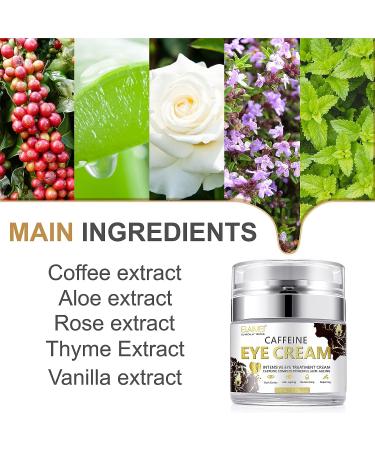 ZODENIS Caffeine Eye Cream for Dark Circles and Puffiness - Hyaluronic Acid, Vitamin C, and E - Anti-aging Treatment for All Skin Types - Buy Online on GoSupps.com