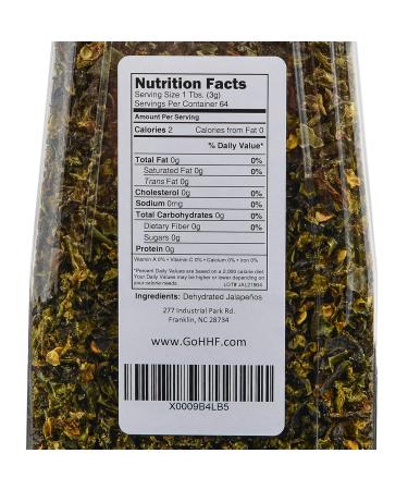 Dried Jalapeno Peppers - 6 oz Quart Jar for Cooking, Camping, Emergency Supply - Buy Online on GoSupps.com