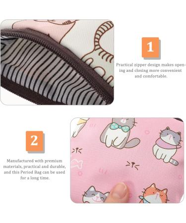 Portable Period Pocket Wallet - Healeved 6 STK Storage Bags for Women's Bandages & Hygiene | Cute Polyester Design - Ideal for Students - Buy Online on GoSupps.com