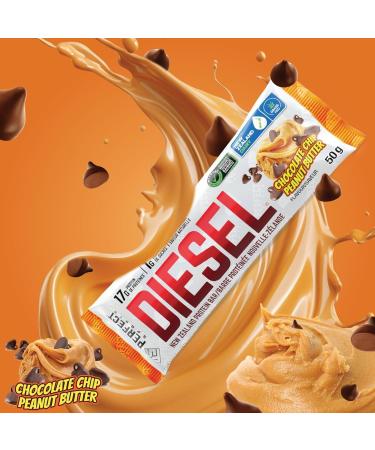 DIESEL New Zealand Protein Bar - Chocolate Chip Peanut Butter - 50g (12 Pack) - Buy Online on GoSupps.com