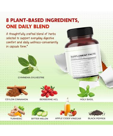 All-in-1 Gymnema Sylvestre Ceylon Cinnamon Berberine1 High Potency s for Digestive Health & Metabolism Support 150 count (pack of 1) - Buy Online on GoSupps.com