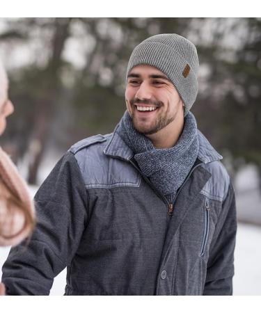 Shop Wmcaps Men's Winter Beanie Hat - Soft Stretchy Knit Cap Warm Unisex Cuffs Perfect Gift in Gray - Buy Online on GoSupps.com