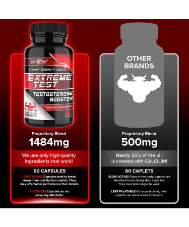 Testosterone Booster for Men - Enhance Stamina, Endurance & Strength - 60 Capsules - Buy Online on GoSupps.com