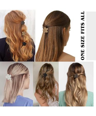 Hapdoo 16 PCS Flower Small Hair Clips - Matte Daisy Clips for Women & Girls | Non-Slip Strong Hold Mini Hair Accessories - Buy Online on GoSupps.com