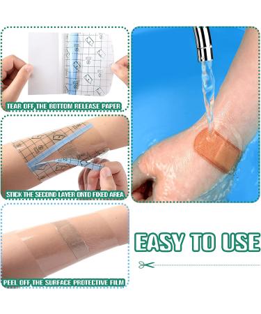 50 Pieces Transparent Waterproof Adhesive Bandages 4x5.1 Inch - Showerproof Protection for Large Wound Dressings - Pack of 50 - Buy Online on GoSupps.com