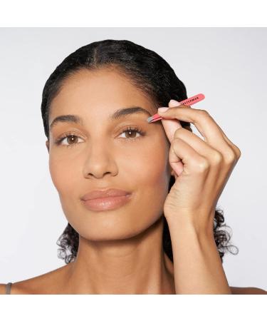 TWEEZERMAN Mini Tweezers with Hand-Filed Beveled Tip for Eyebrow Plucking - Geranium Color | International Shipping Available - Buy Online on GoSupps.com