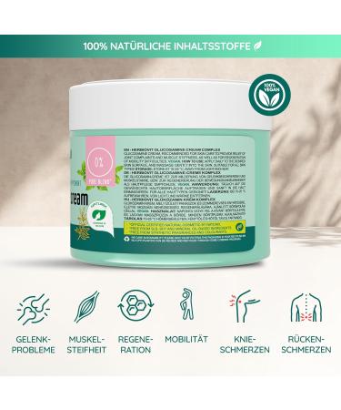 Herbiovit Glucosamin MSM Cream 250ml - Joint & Muscle Pain Relief | Vegan Formula with Devil's Claw Collagen Eucalyptus & Peppermint for Fast Cooling Support - Buy Online on GoSupps.com