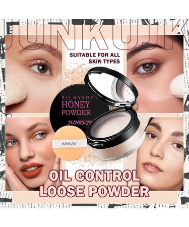 Loose Setting Powder Lightweight Oil Control Translucent Loose Face Powder with Brush Waterproof Long Lasting Soft Smooth Matte Face Finishing Powder for Natural Flawless Makeup - Buy Online on GoSupps.com