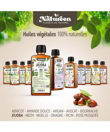  Plan te au Naturel JOJOBA Organic Oil 250 ml - Cosmos Organic - Plan te au Naturel - Pure Natural and Cold Pressed - Hair Body Skin - Buy Online on GoSupps.com