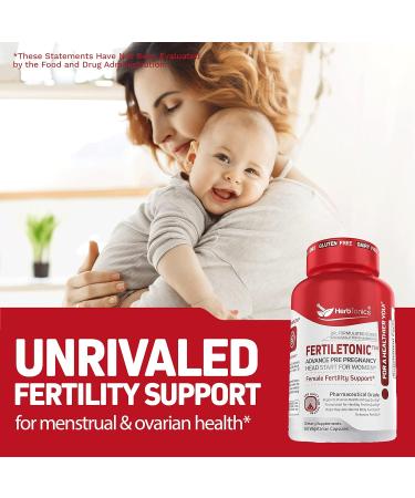 Fertility Supplements for Women + Prenatal Vitamins - 60 Count - Aid Pregnancy & Conception - Buy Online on GoSupps.com