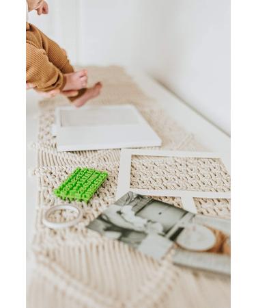 Farmhouse Baby Handprint & Footprint Picture Frame Kit with Clay Keepsake - Rustic Distressed Wood Frame for Newborns - Perfect New Mom Gift - Buy Online on GoSupps.com