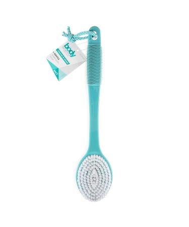 Freeman Gentle Bristle Bath Brush - Soft & Stiff Shower Bristles - Long Rubber Handle - Exfoliates Skin for Back & Body - Stimulates Blood Circulation - 1 Count - Buy Online on GoSupps.com