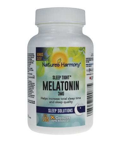 Nature s Harmony Melatonin 3mg(105 Capsules)