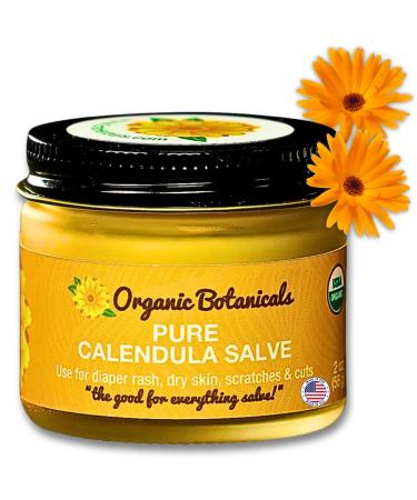 Pure Calendula Salve | Use for Diaper Rash Dry Skin Scratches & Cuts | Ideal as Hand Cream Foot Cream Diaper Rash Cream Skin Moisturizer | 2 oz Calendula Cream