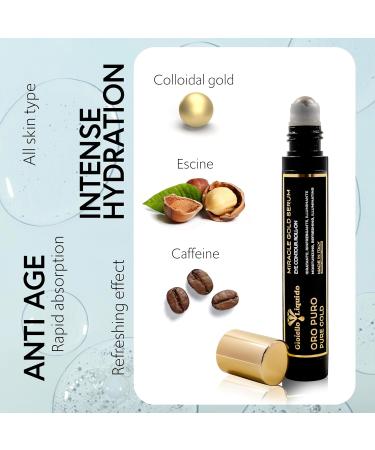 Revitalize Gift Set (B09) - Face Serum with Colloidal Gold and PVP K30 + Eye Contour Roll-on with Caffeine Colloidal Gold Sample Set 1 x 30 ml + 1 x 15 ml Gioiello Liquido - Buy Online on GoSupps.com
